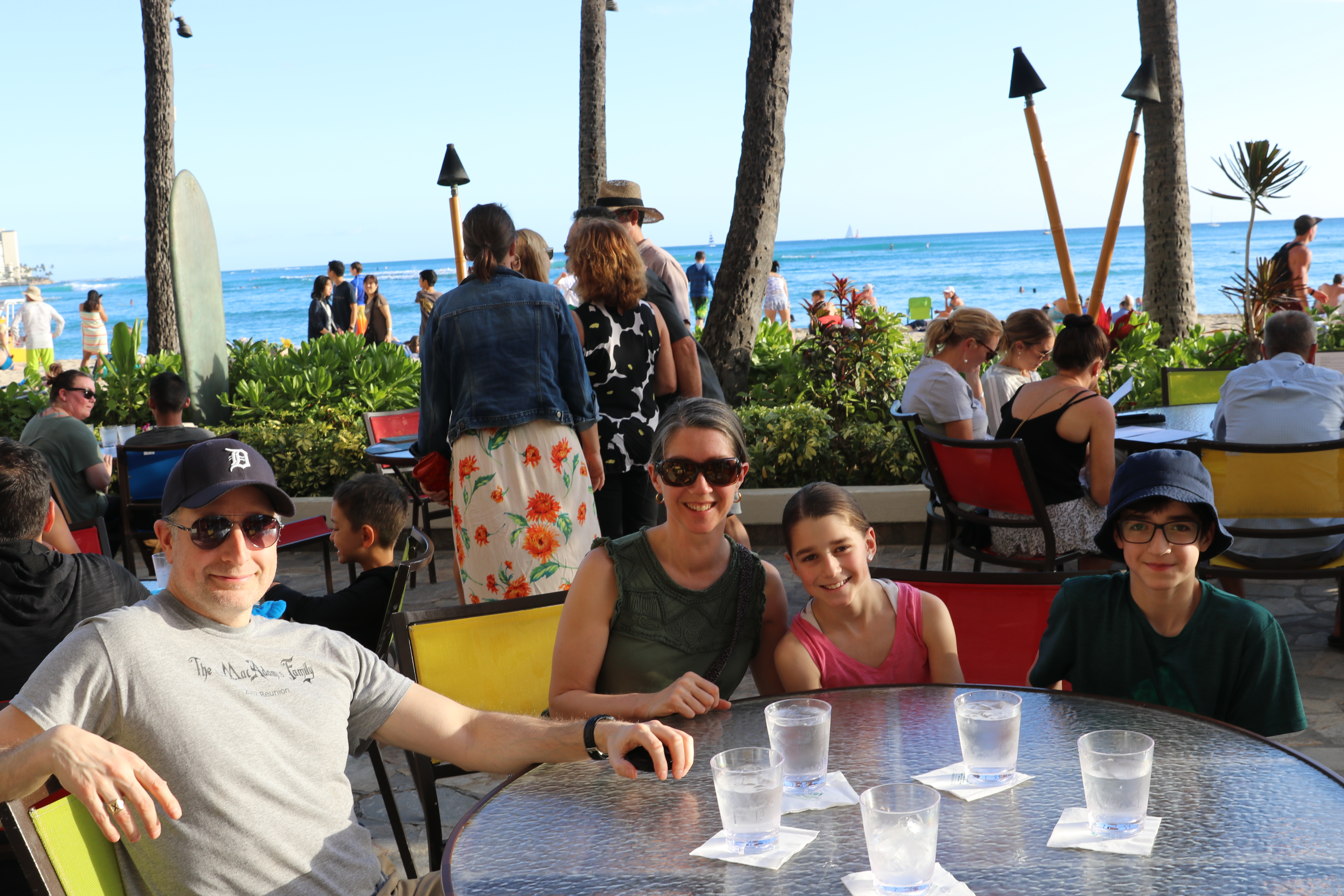 Palmer Family in Hawaii Waikiki Beach 2019